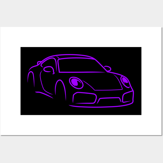 911 car sport racing race ungu Wall Art by creative.z